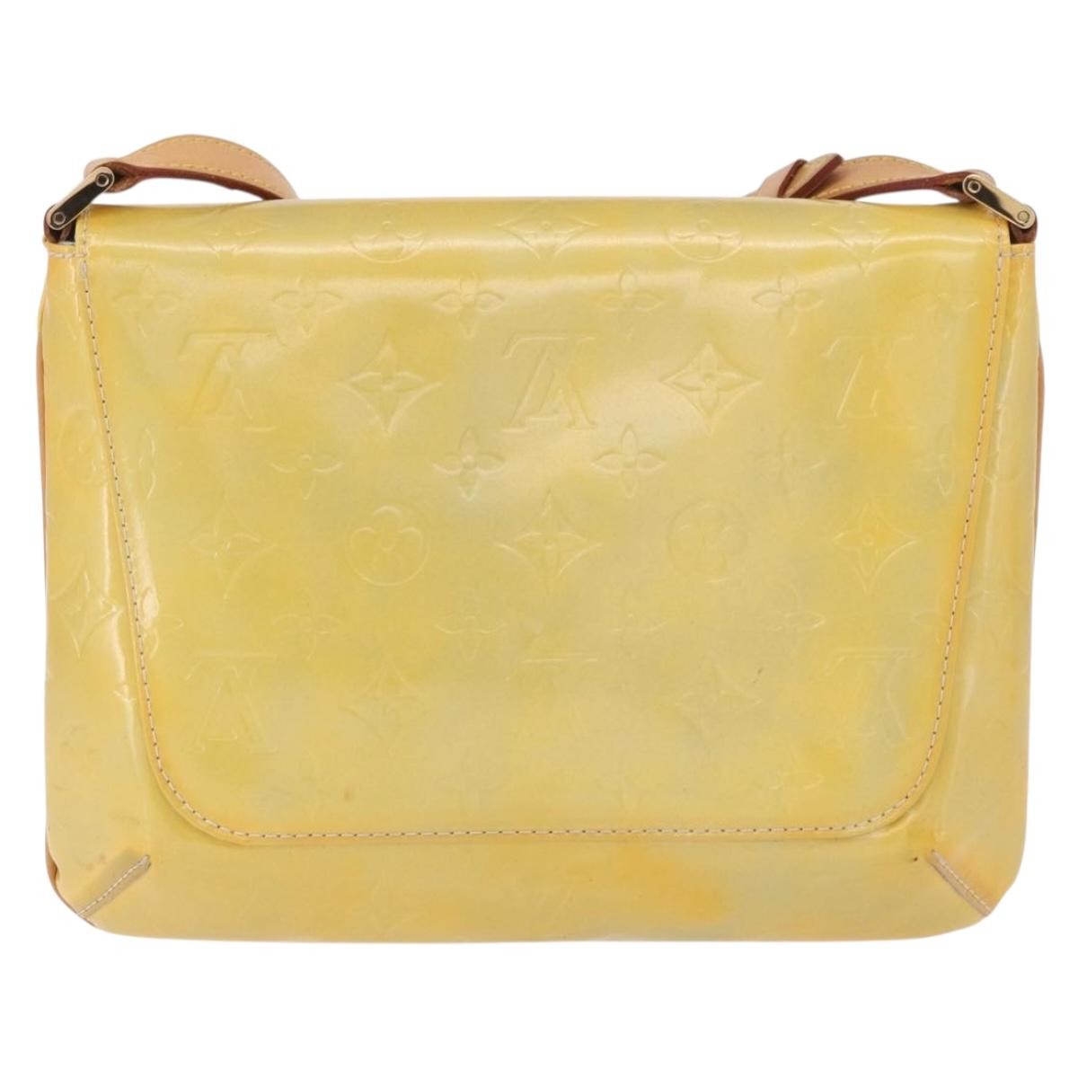 Louis Vuitton Thompson Street Handbag Monogram Vernis Yellow Patent_Leather Shoulder Bag Bag (Authentic Pre-Loved)