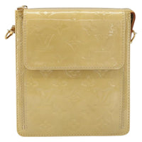 Louis Vuitton Mott Handbag Monogram Vernis Beige Patent_Leather Clutche & Pouche Bag (Pre-Loved)