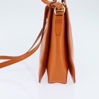 Salvatore Ferragamo Vala Tote Leather Orange Leather Tote Bag Bag (Authentic Pre-Loved)