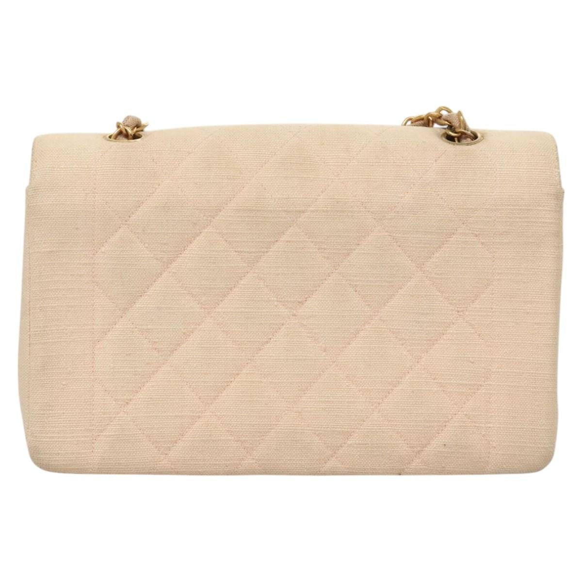 Chanel Vintage Diana Flap Bag Quilted Canvas Pink Canvas Shoulder Bag Bag (Authentic Pre-Loved)