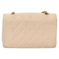 Chanel Vintage Diana Flap Bag Quilted Canvas Pink Canvas Shoulder Bag Bag (Authentic Pre-Loved)