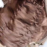 Salvatore Ferragamo Gancini Tote Leather Gold Leather Tote Bag Bag (Pre-Loved)
