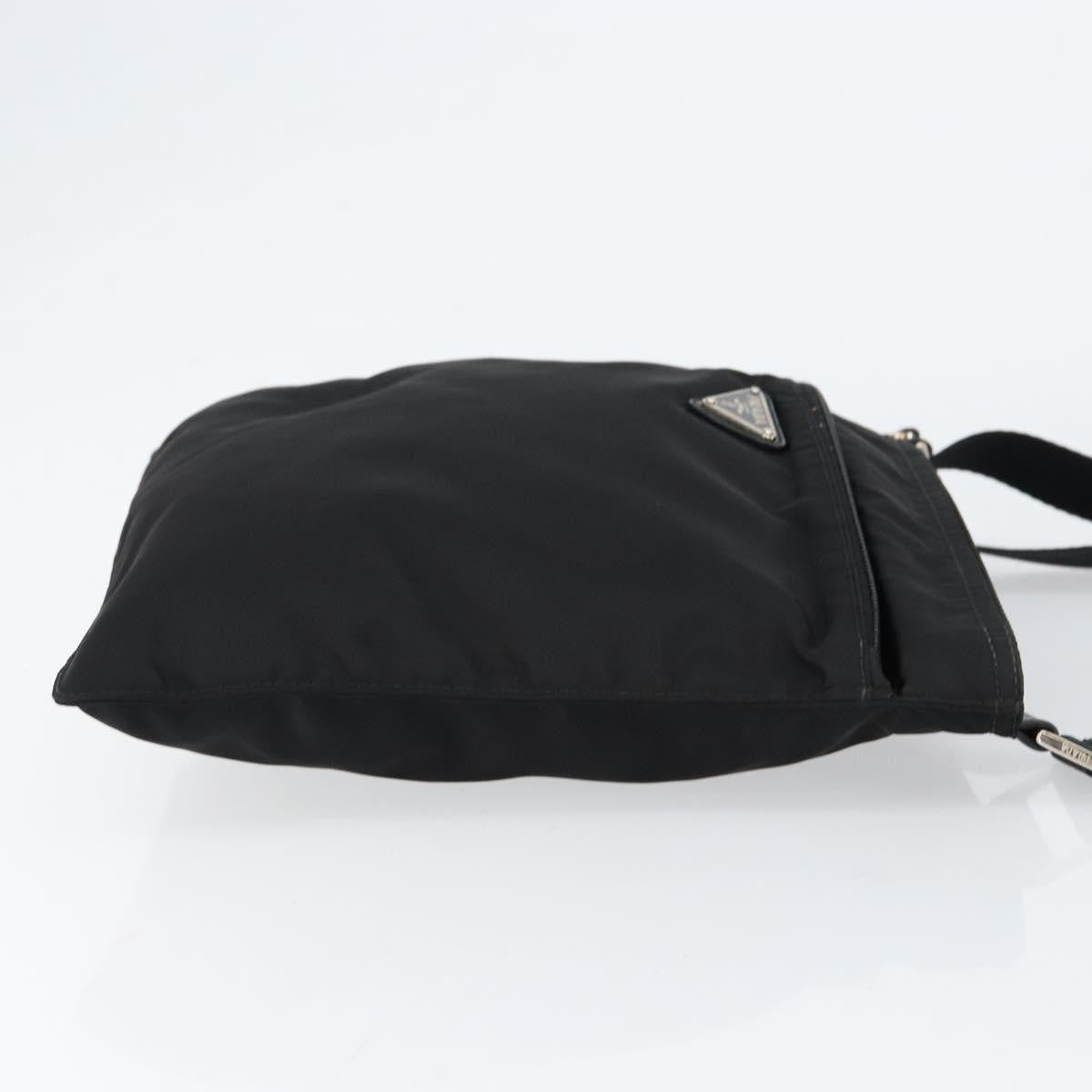 Prada Prada Front Pocket Messenger Bag Tessuto Black Nylon Shoulder Bag Bag (Pre-Loved)