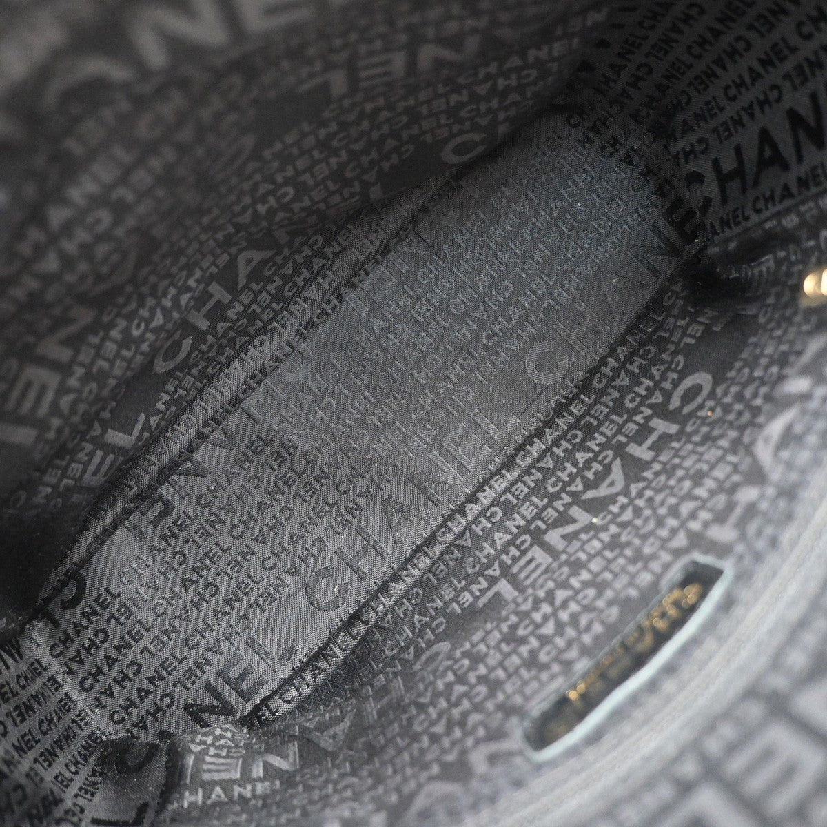 Chanel Chanel Chocolate Bar Cc Tote Quilted Leather Black Leather Tote Bag Bag (Authentic Pre-Loved)
