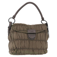 Prada Gaufre Convertible Hobo Tessuto Gray Nylon Shoulder Bag Bag (Pre-Loved)