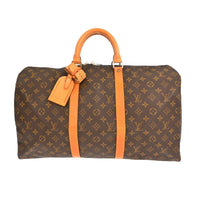 Louis Vuitton Keepall Bag Monogram Canvas Brown Canvas Travel Bag Bag (Authentic Pre-Loved)