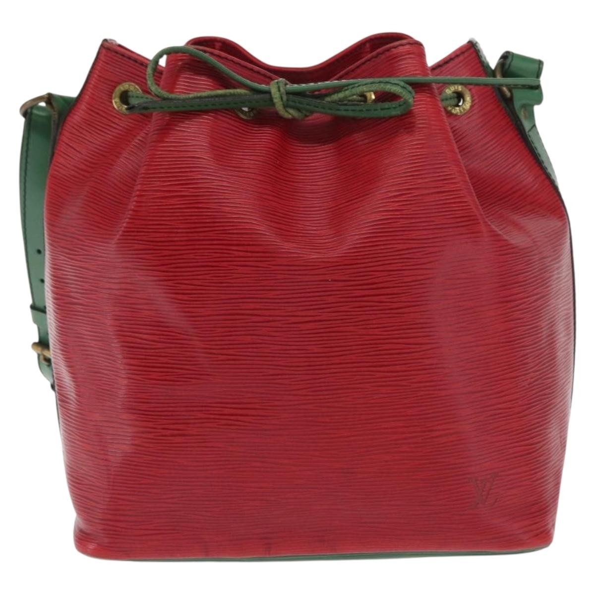 Louis Vuitton Bicolor Petit Noe Handbag Epi Leather Green Leather Shoulder Bag Bag (Authentic Pre-Loved)