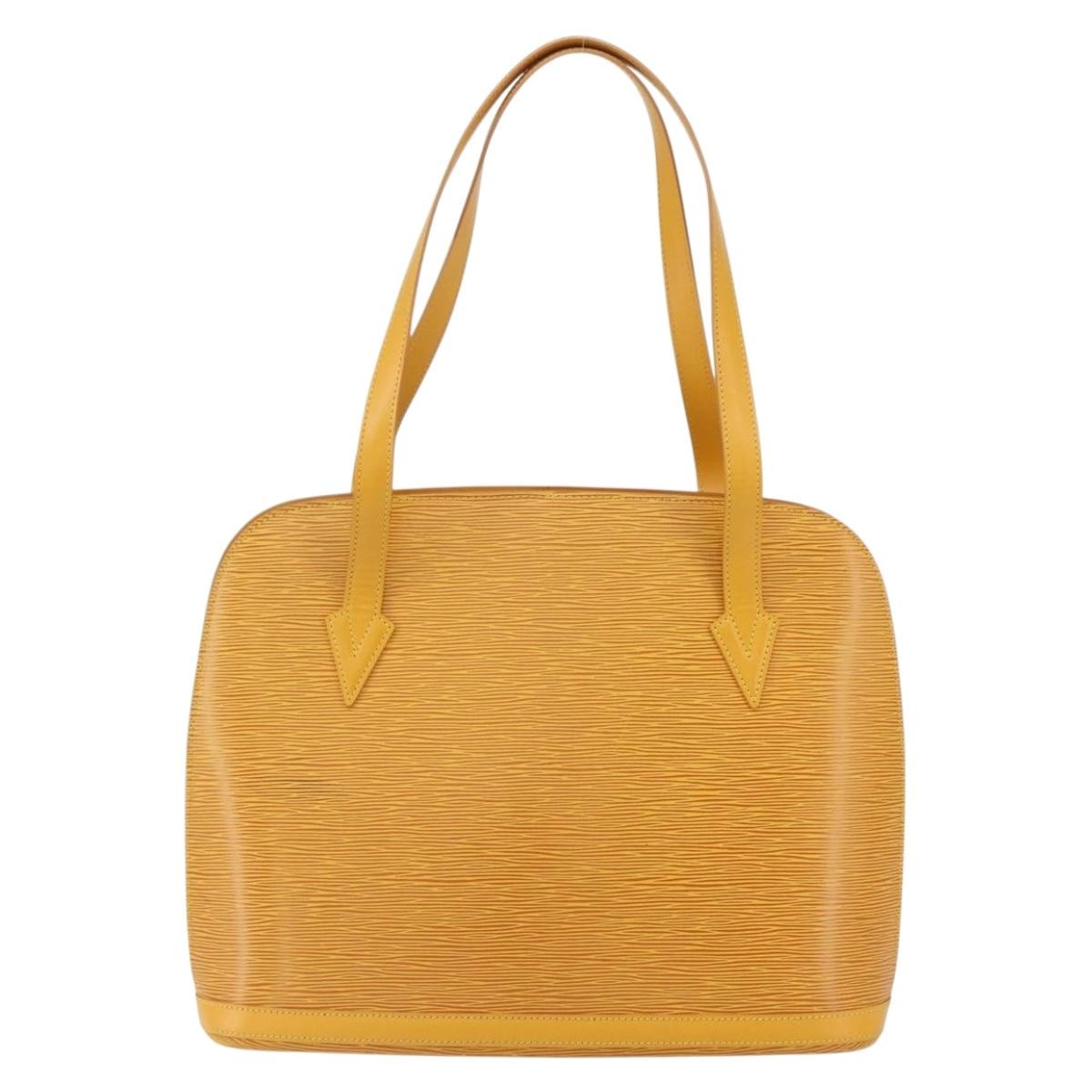 Louis Vuitton Lussac Handbag Epi Leather Yellow Leather Shoulder Bag Bag (Authentic Pre-Loved)