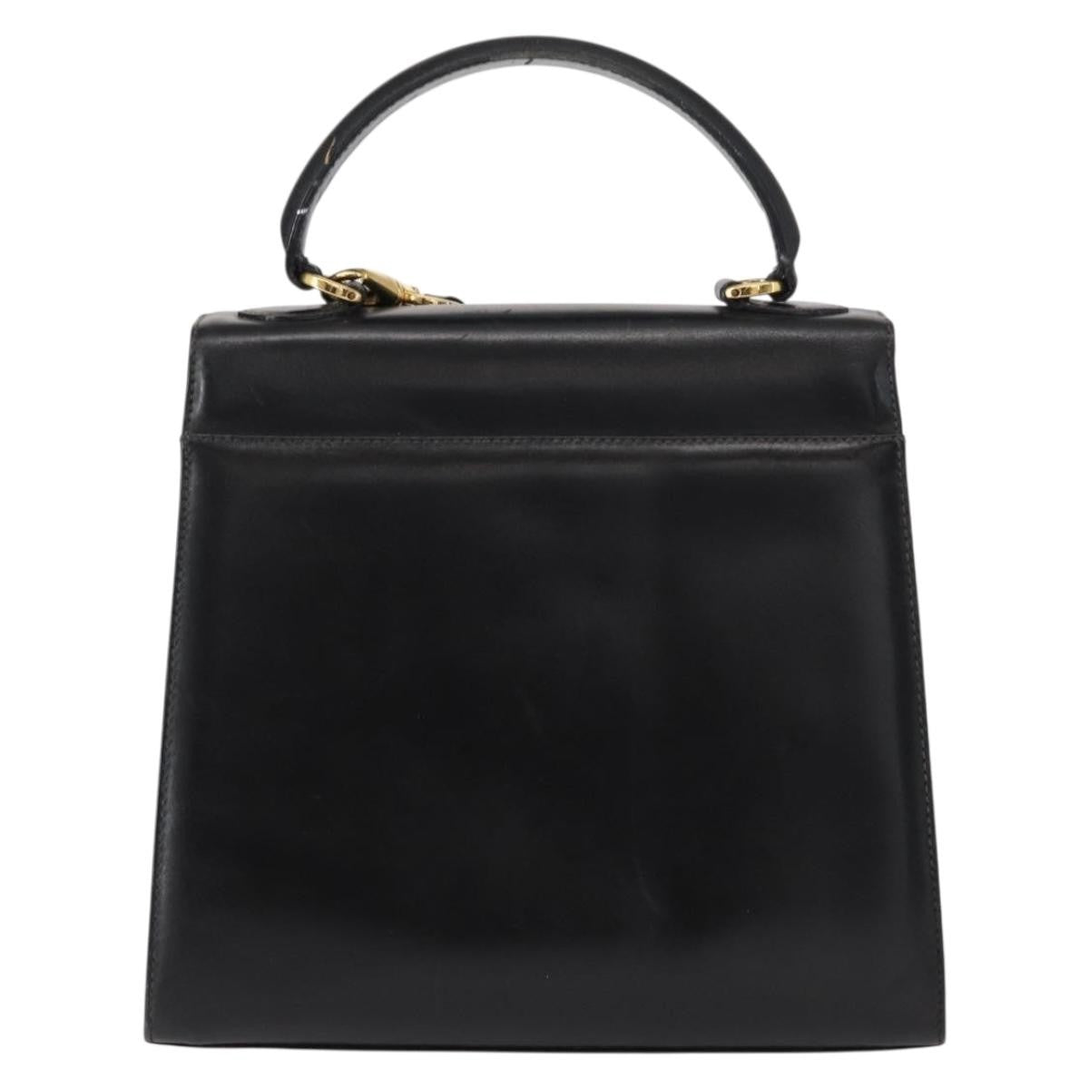 Salvatore Ferragamo Vintage Vara Bow Top Handle Bag Leather Black Leather Shoulder Bag Bag (Pre-Loved)