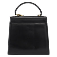 Salvatore Ferragamo Vintage Vara Bow Top Handle Bag Leather Black Leather Shoulder Bag Bag (Pre-Loved)