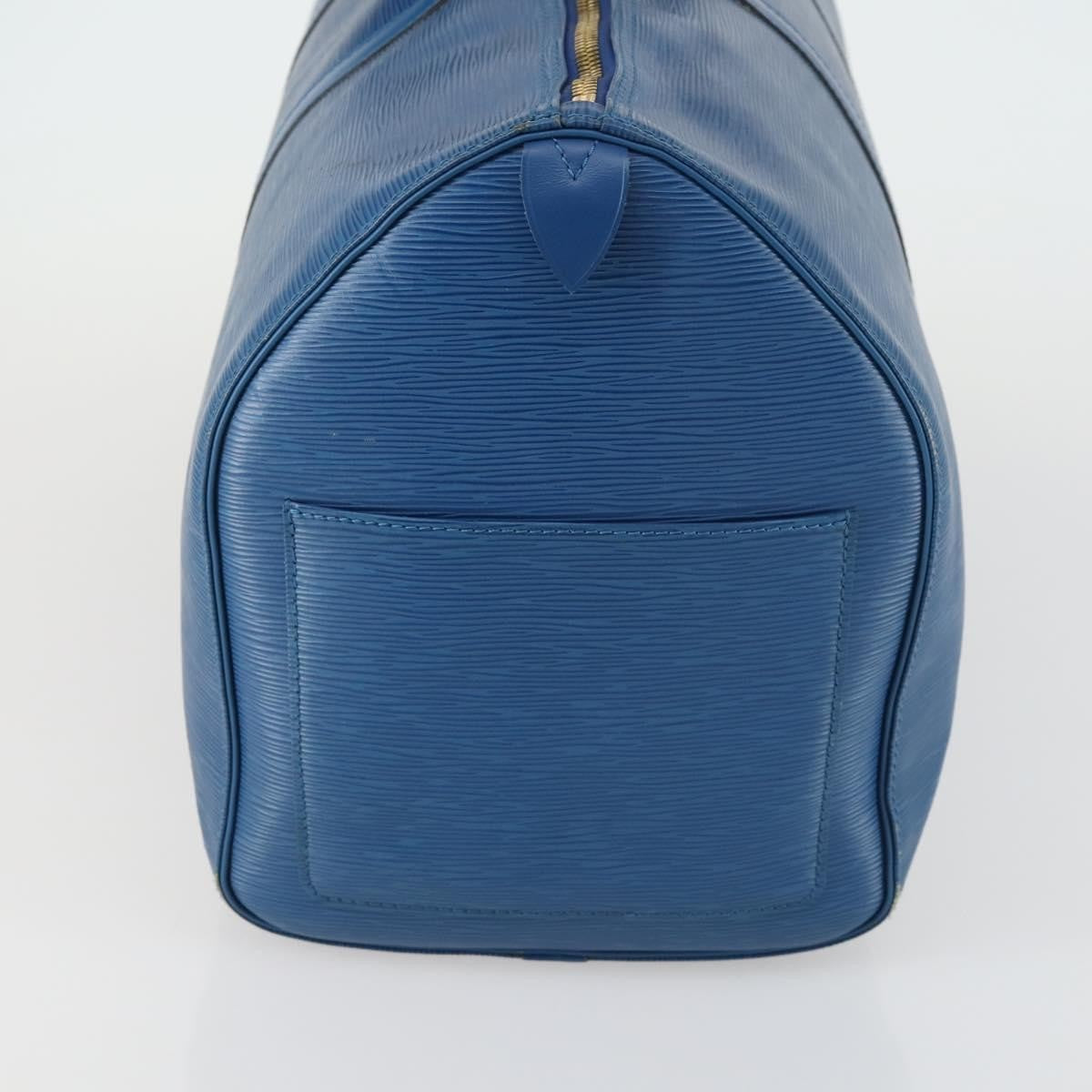 Louis Vuitton Keepall Bag Epi Leather Blue Leather Travel Bag Bag (Authentic Pre-Loved)