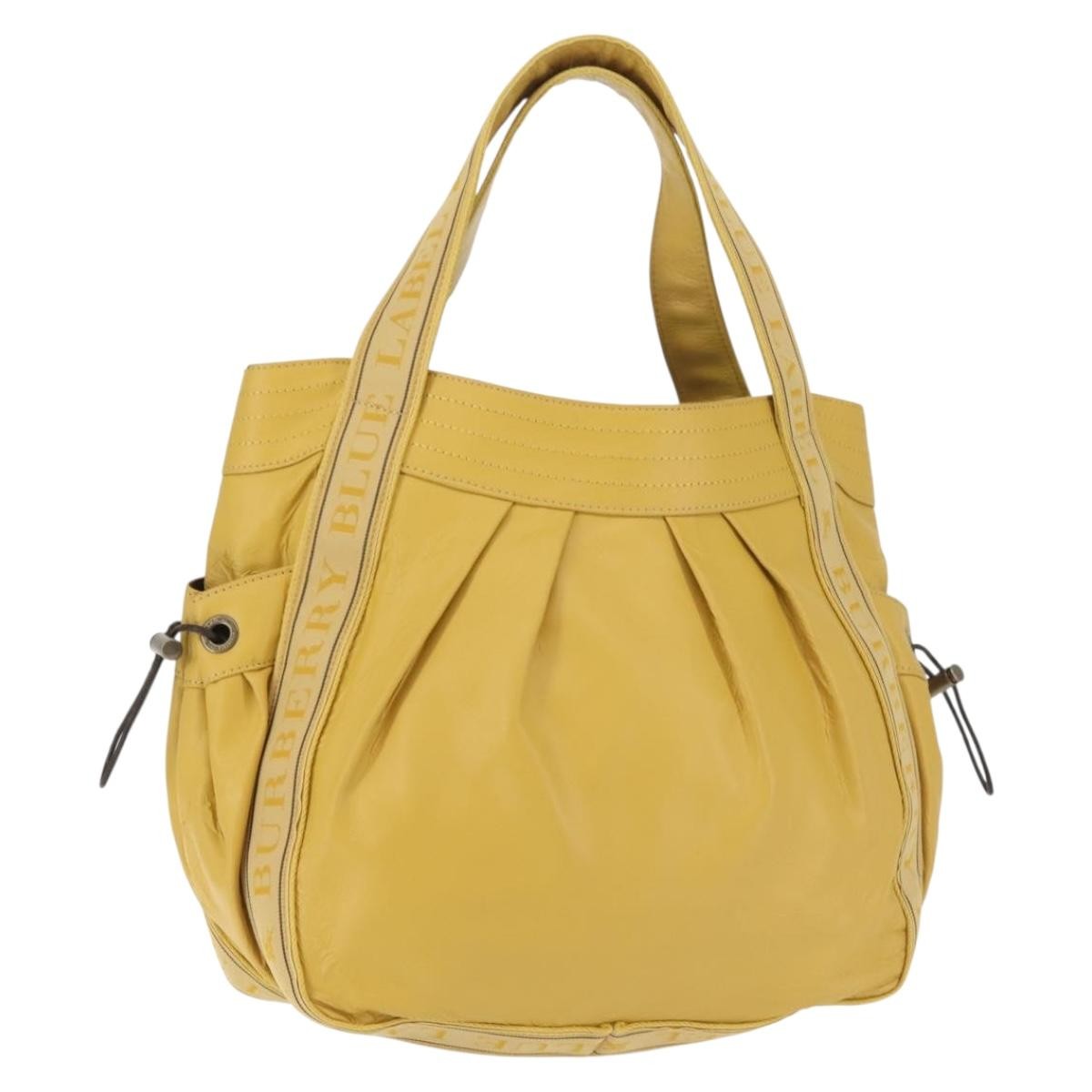 Burberry Blue Label Tote Bag Leather Yellow Leather Tote Bag Bag (Pre-Loved)