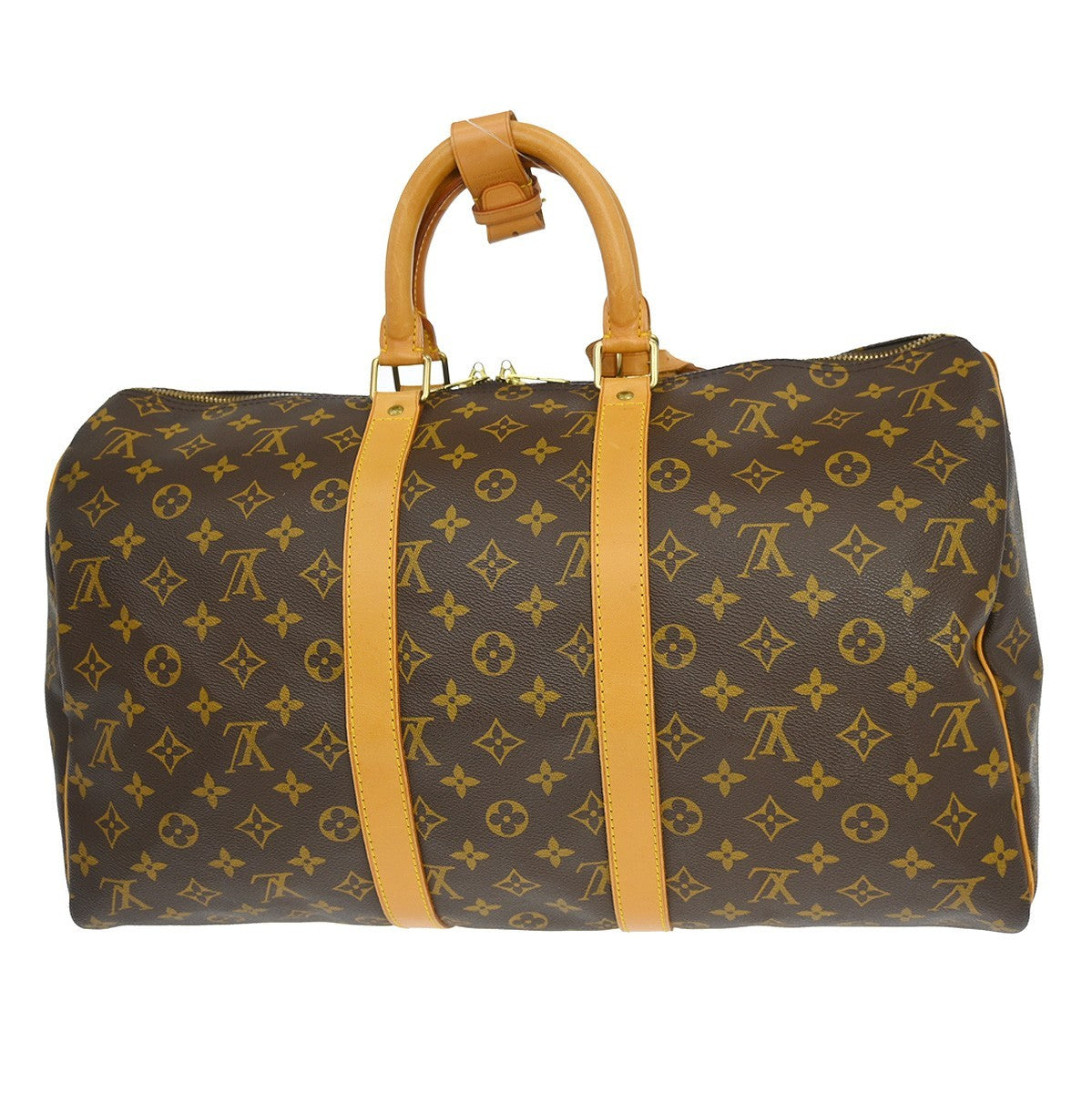 Louis Vuitton Keepall Bag Monogram Canvas Brown Canvas Travel Bag Bag (Authentic Pre-Loved)