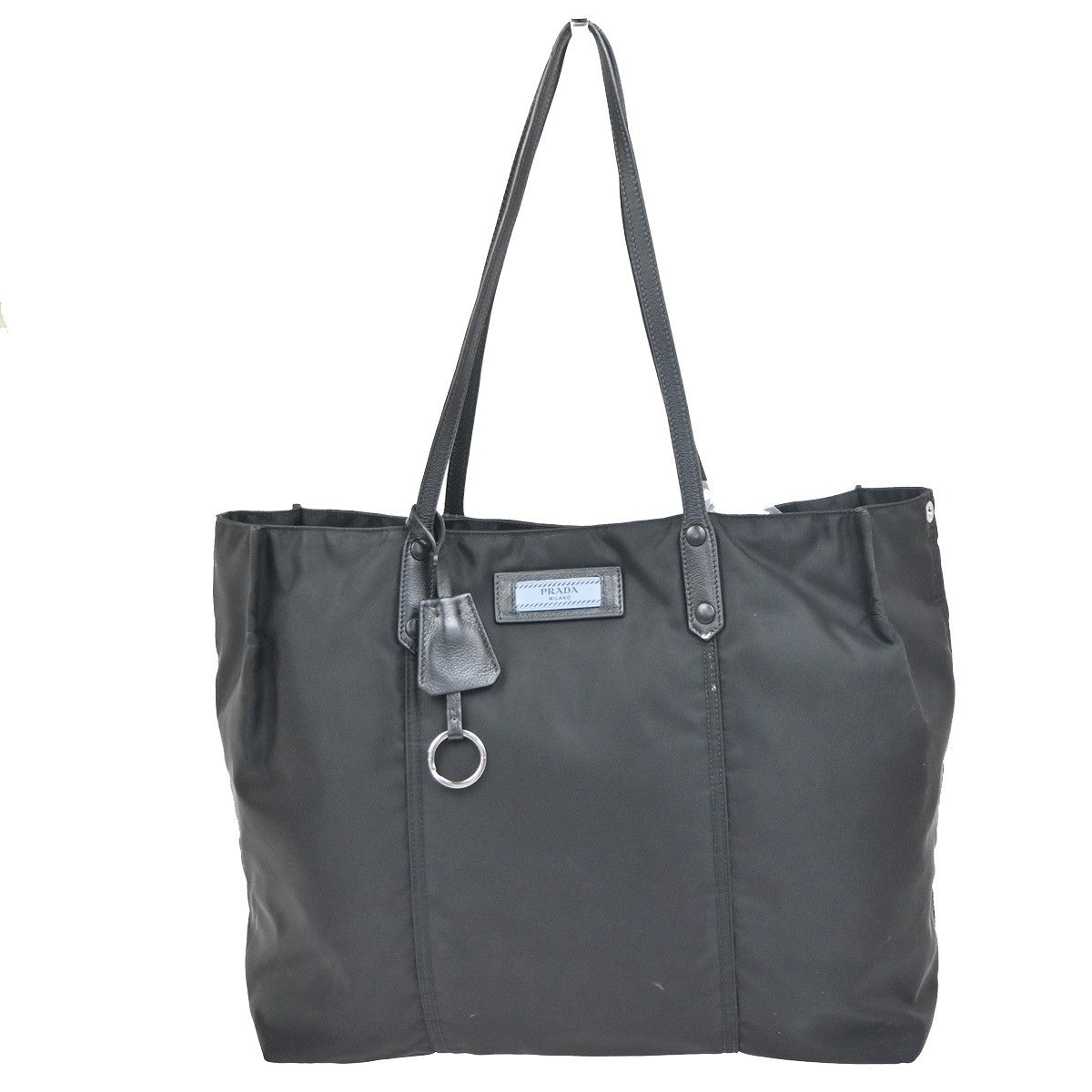 Prada Etiquette Tote Tessuto Black Nylon Tote Bag Bag (Authentic Pre-Loved)