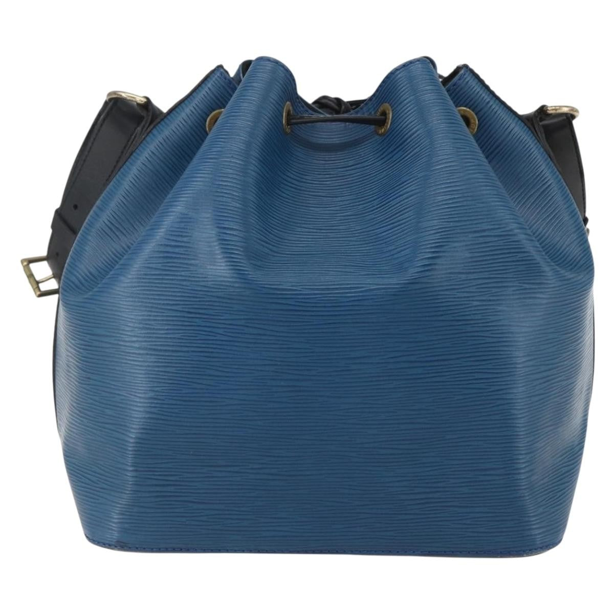 Louis Vuitton Bicolor Petit Noe Handbag Epi Leather Blue Leather Shoulder Bag Bag (Pre-Loved)