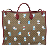 Gucci Doraemon Tote Printed Mini Gg Coated Canvas Beige Pvc Tote Bag Bag (Authentic Pre-Loved)