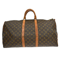 Louis Vuitton Keepall Bag Monogram Canvas Brown Canvas Travel Bag Bag (Authentic Pre-Loved)