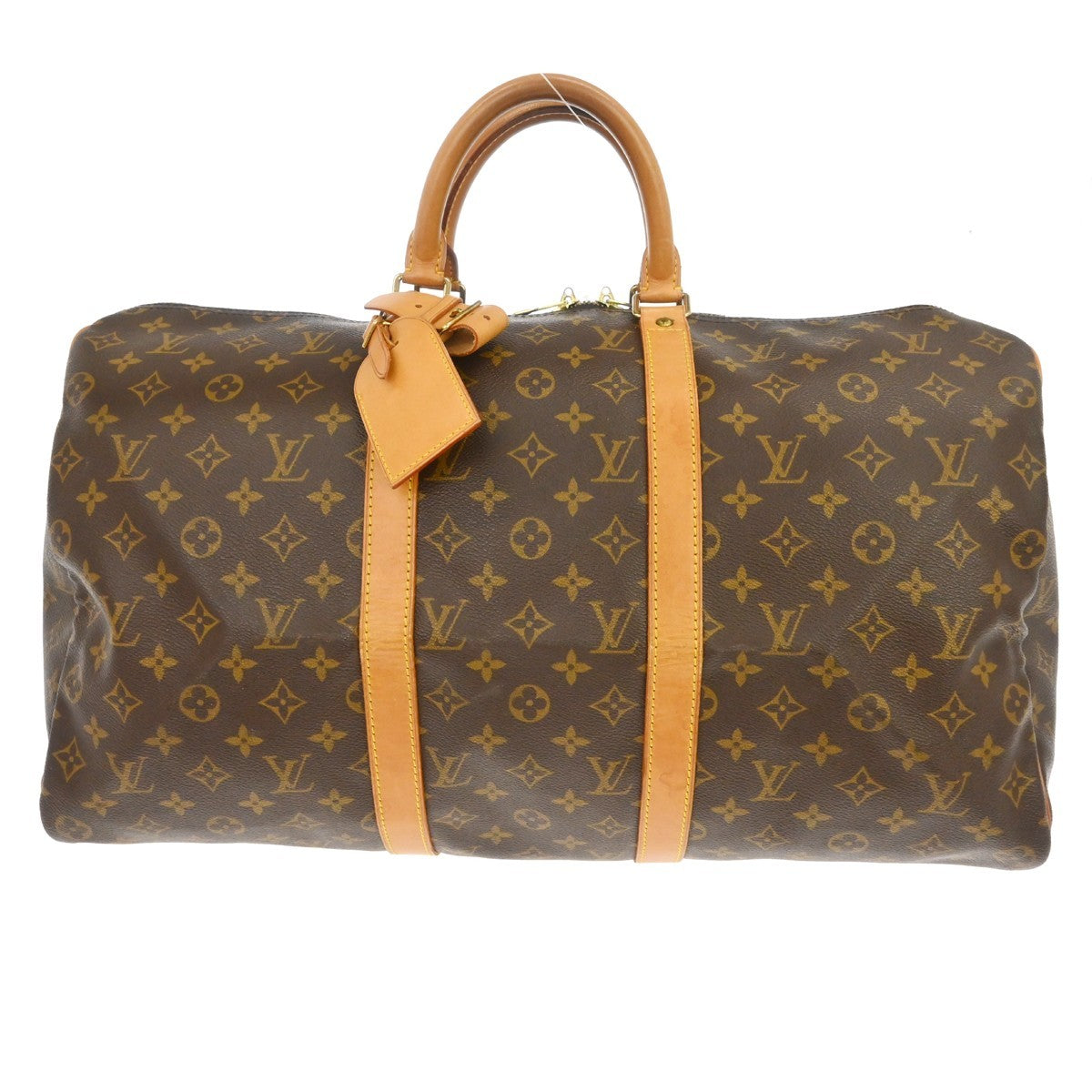 Louis Vuitton Keepall Bag Monogram Canvas Brown Canvas Travel Bag Bag (Authentic Pre-Loved)