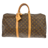 Louis Vuitton Keepall Bag Monogram Canvas Brown Canvas Travel Bag Bag (Authentic Pre-Loved)