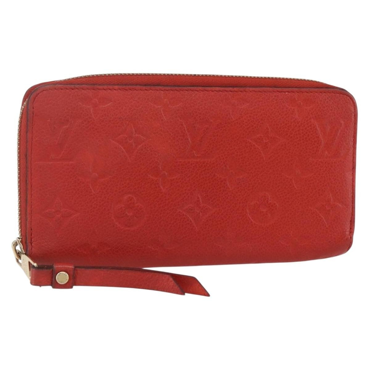 Louis Vuitton Portefeuille Zippy Monogramme Empreinte Monogramme Empreinte Red Leather Wallets Accessory (Authentic Pre-Loved)
