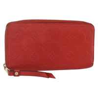 Louis Vuitton Portefeuille Zippy Monogramme Empreinte Monogramme Empreinte Red Leather Wallets Accessory (Authentic Pre-Loved)