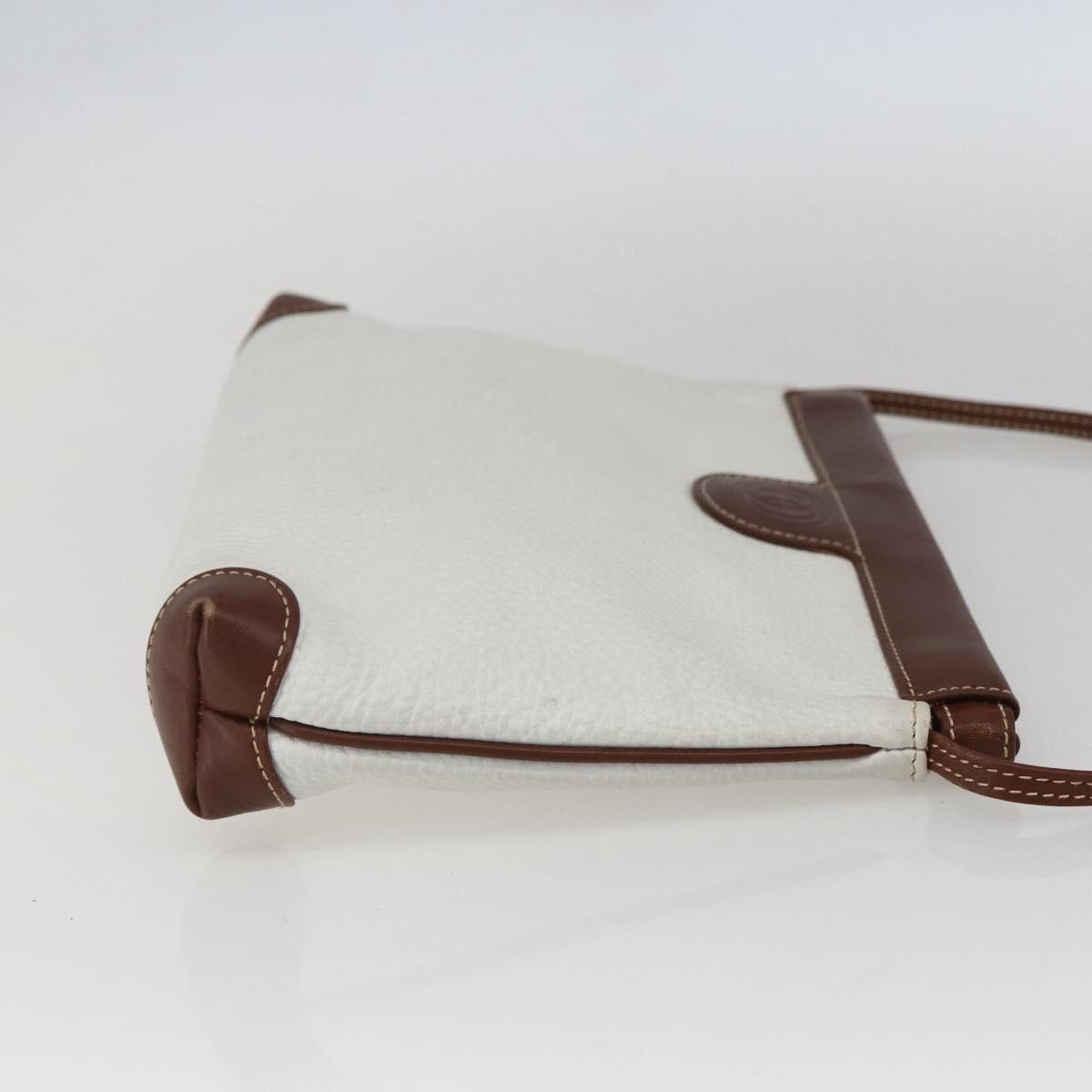 Gucci Vintage Shoulder Bag Leather White Leather Shoulder Bag Bag (Authentic Pre-Loved)