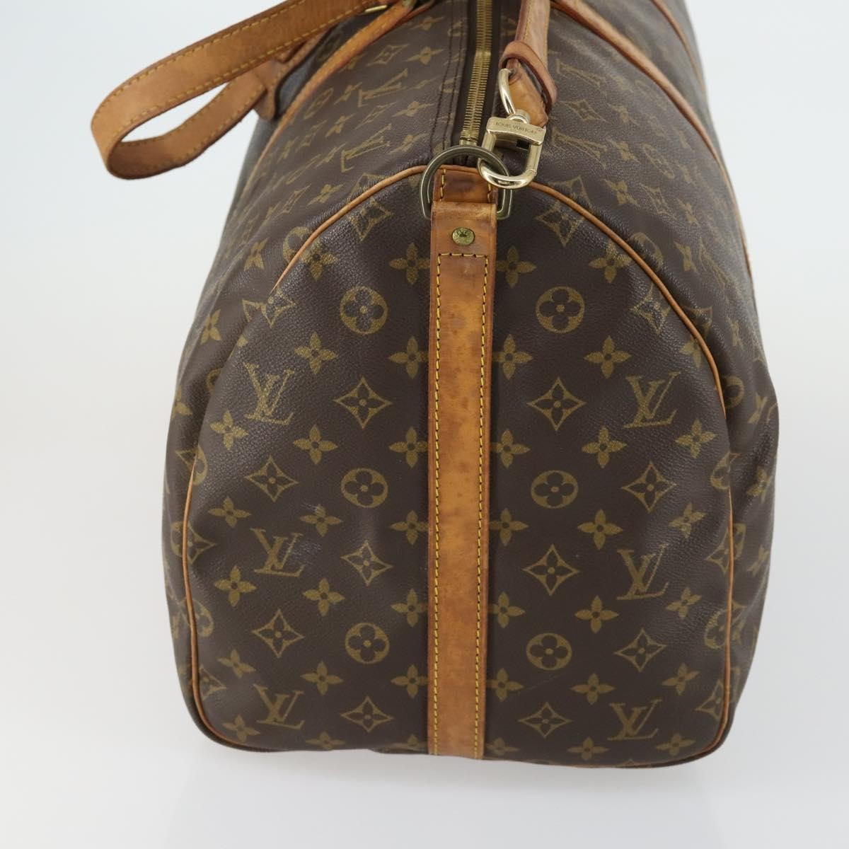 Louis Vuitton Keepall Bandouliere Bag Monogram Canvas Brown Canvas Travel Bag Bag (Authentic Pre-Loved)