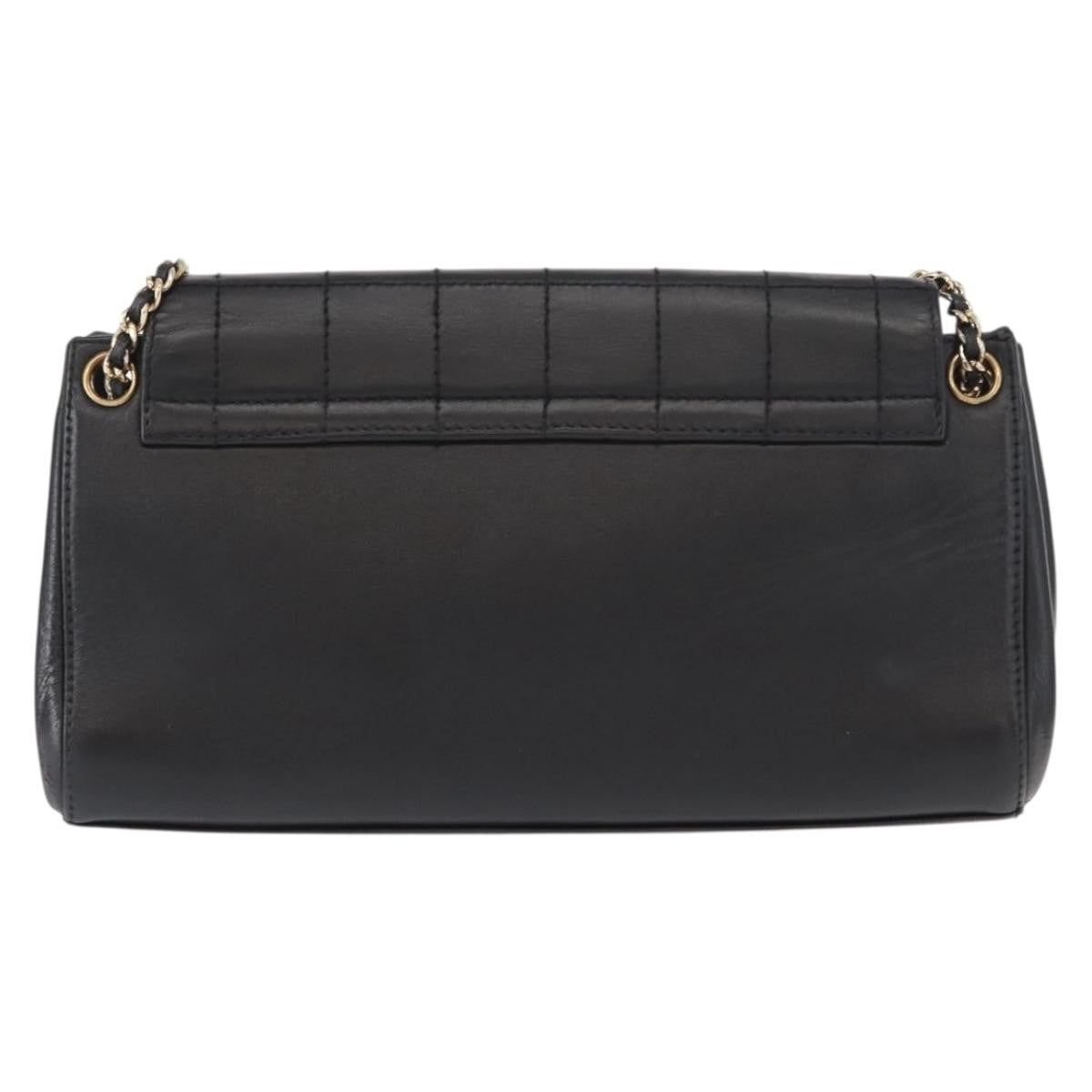 Chanel Chocolate Bar Accordion Reissue Flap Bag Quilted Lambskin Black Leather Shoulder Bag Bag (Authentic Pre-Loved)