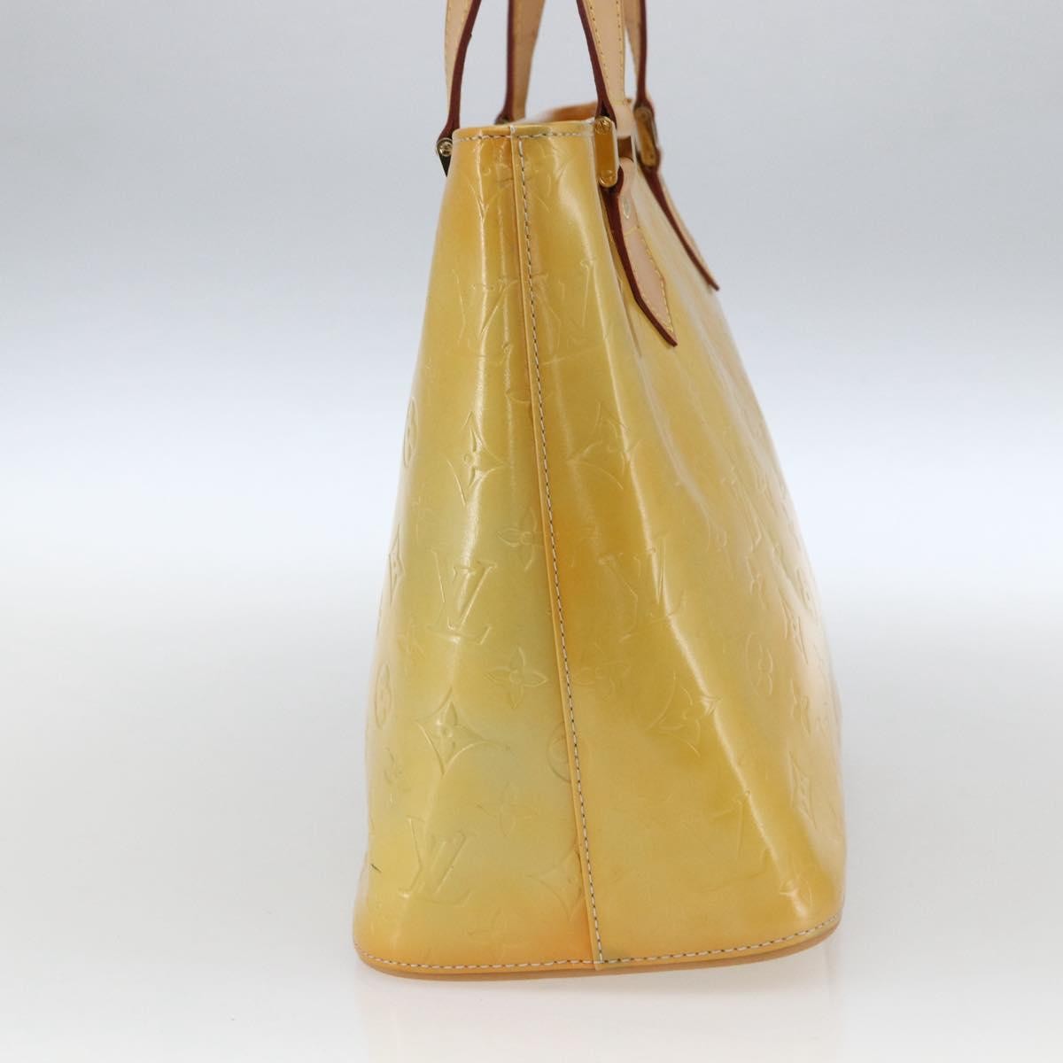 Louis Vuitton Houston Handbag Monogram Vernis Yellow Patent_Leather Tote Bag Bag (Authentic Pre-Loved)