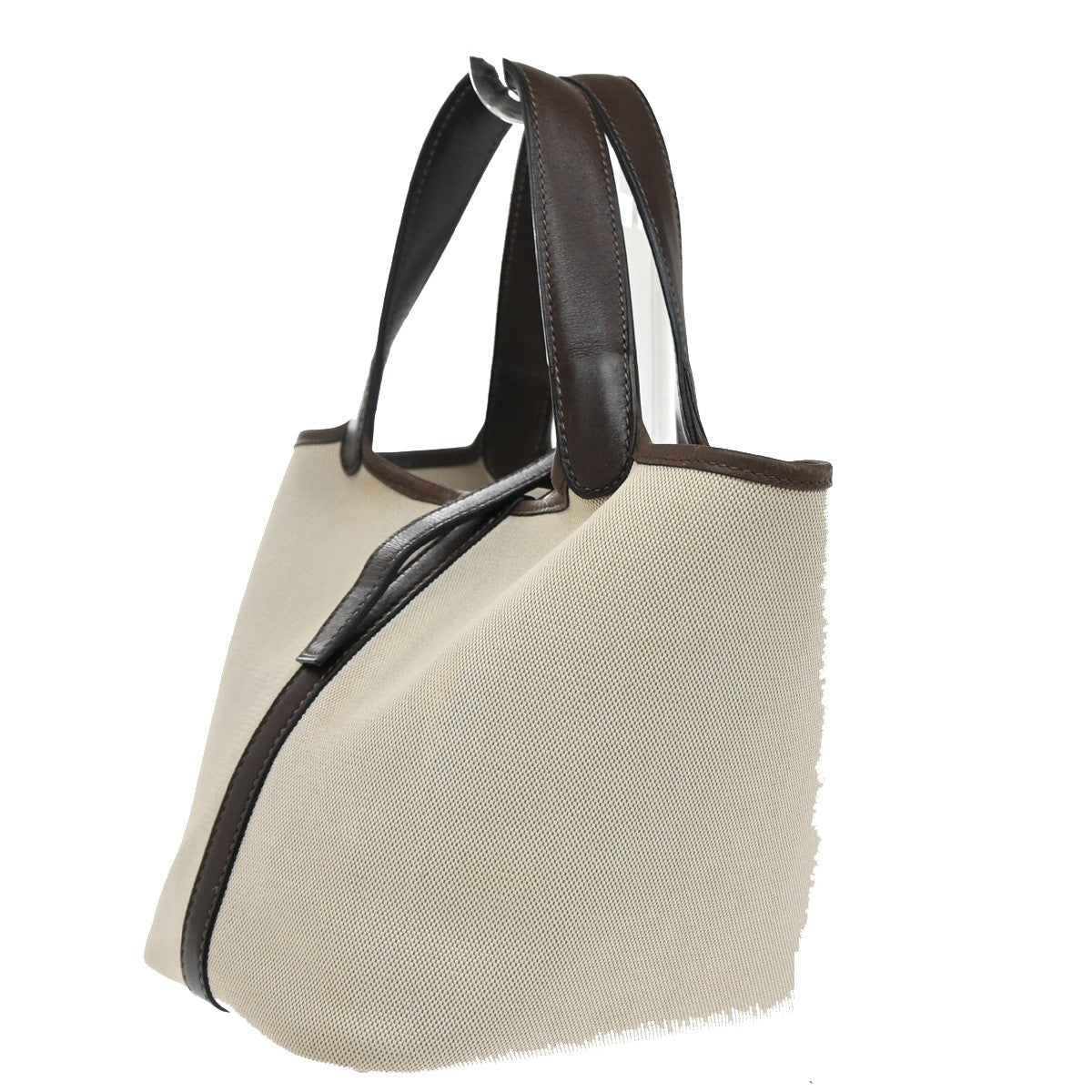 Hermes Picotin Bag Toile And Leather Beige Canvas Bag (Pre-Loved)