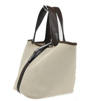 Hermes Picotin Bag Toile And Leather Beige Canvas Bag (Pre-Loved)