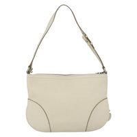 Salvatore Ferragamo Gancini Shoulder Bag Leather White Leather Shoulder Bag Bag (Authentic Pre-Loved)