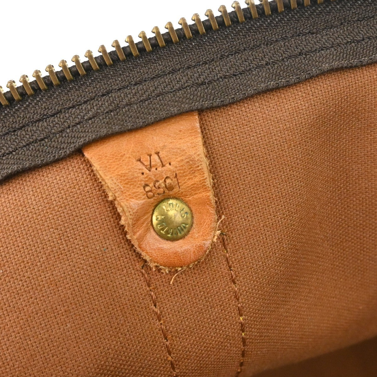Louis Vuitton Keepall Bandouliere Bag Monogram Canvas Brown Canvas Travel Bag Bag (Pre-Loved)