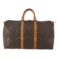 Louis Vuitton Keepall Bag Monogram Canvas Brown Canvas Travel Bag Bag (Pre-Loved)