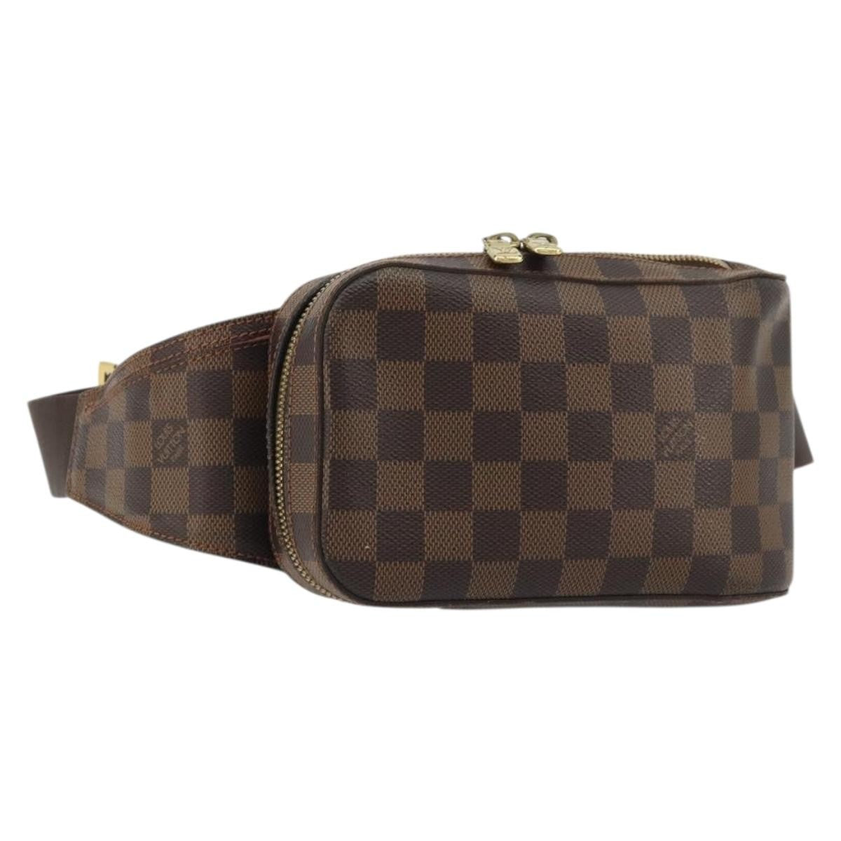Louis Vuitton Geronimos Waist Bag Damier Brown Canvas Shoulder Bag Bag (Authentic Pre-Loved)