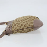 Gucci Mayfair Messenger Bag Gg Canvas And Leather Beige Canvas Shoulder Bag Bag (Pre-Loved)