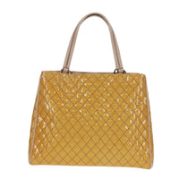 Salvatore Ferragamo Vala Handbag Patent Leather Yellow Patent_Leather Handbag (Authentic Pre-Loved)