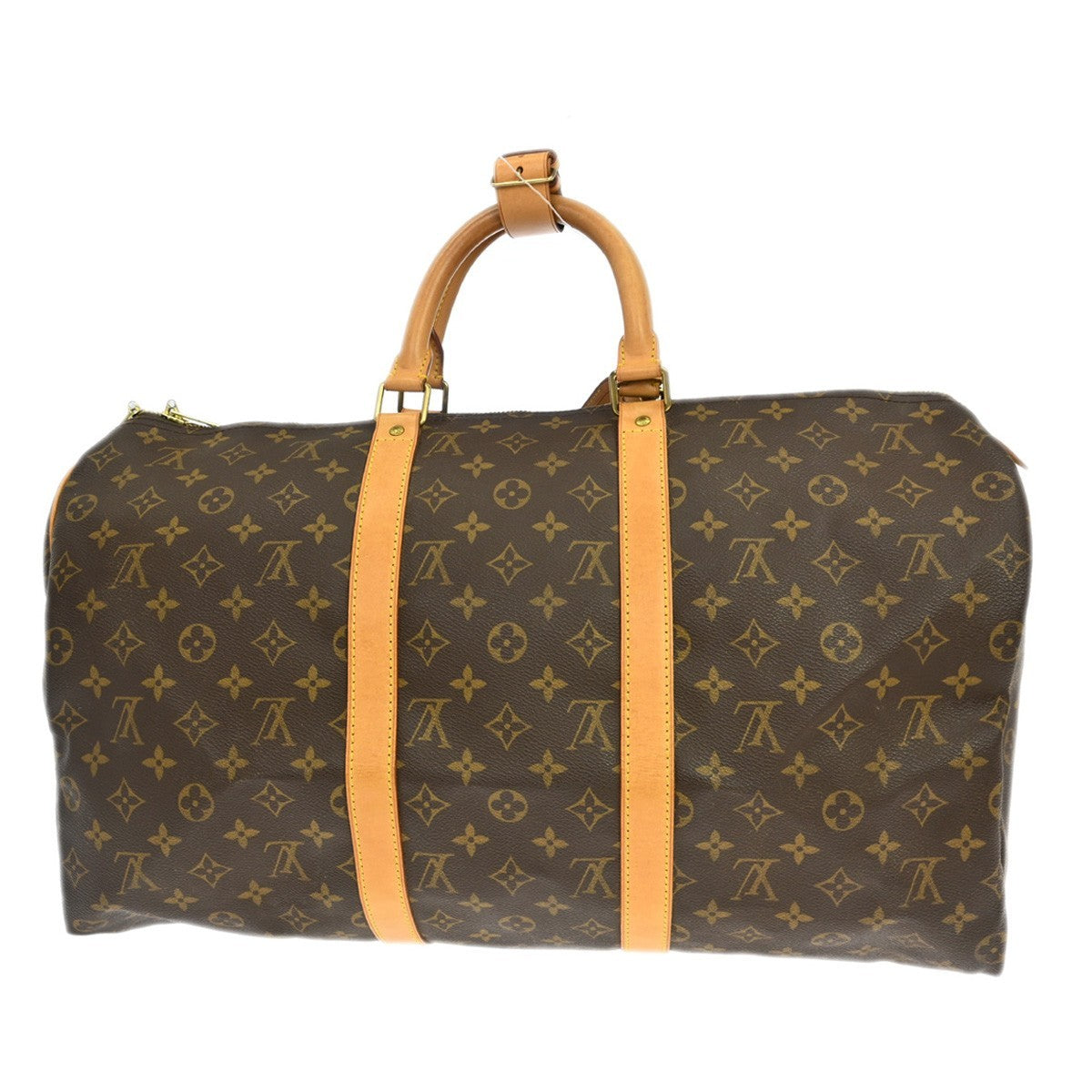 Louis Vuitton Keepall Bag Monogram Canvas Brown Canvas Travel Bag Bag (Authentic Pre-Loved)