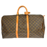 Louis Vuitton Louis Vuitton Keepall Bag Monogram Canvas Brown Canvas Travel Bag Bag (Pre-Loved)