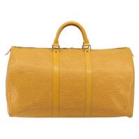 Louis Vuitton Keepall Bag Epi Leather Yellow Leather Travel Bag Bag (Pre-Loved)