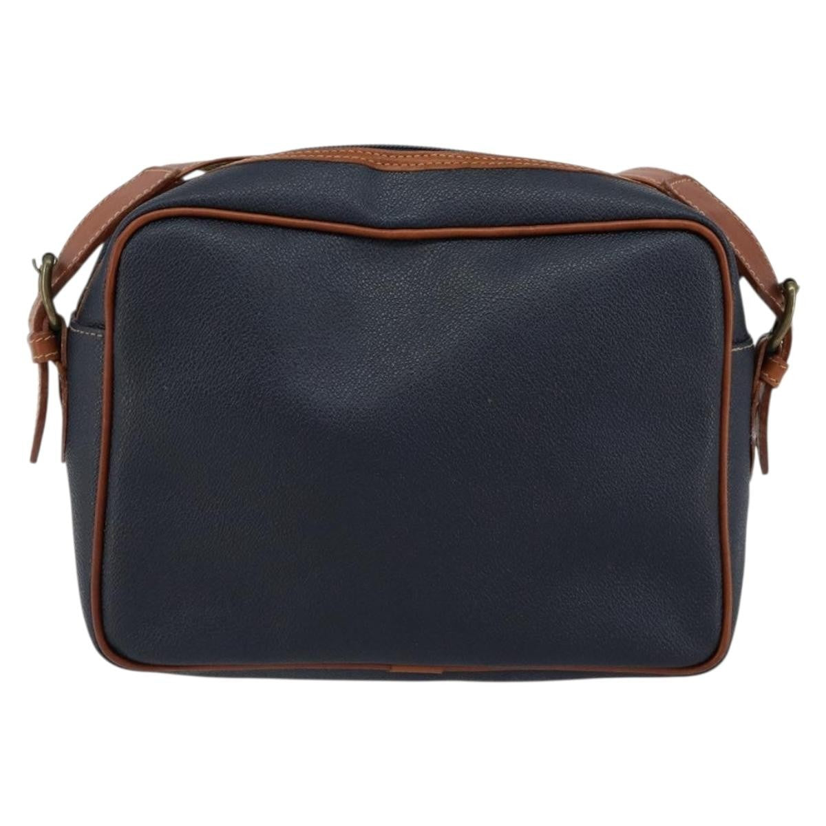 Burberry Vintage Shoulder Bag Leather Navy Leather Shoulder Bag Bag (Authentic Pre-Loved)
