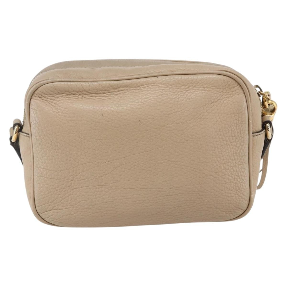 Gucci Soho Disco Crossbody Bag Leather Beige Leather Shoulder Bag Bag (Authentic Pre-Loved)