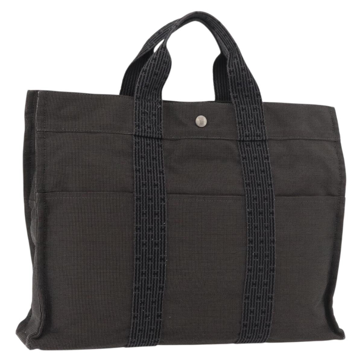 Hermes Fourre-Tout Herline Canvas Gray Canvas Tote Bag Bag (Authentic Pre-Loved)