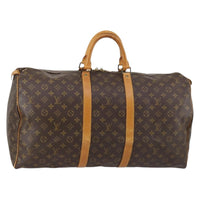Louis Vuitton Keepall Bag Monogram Canvas Brown Canvas Travel Bag Bag (Authentic Pre-Loved)