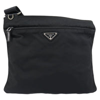 Prada Front Pocket Messenger Bag Tessuto Black Nylon Shoulder Bag Bag (Authentic Pre-Loved)