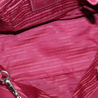 Prada Convertible Belted Hobo Tessuto With Leather Pink Nylon Tote Bag Bag (Authentic Pre-Loved)