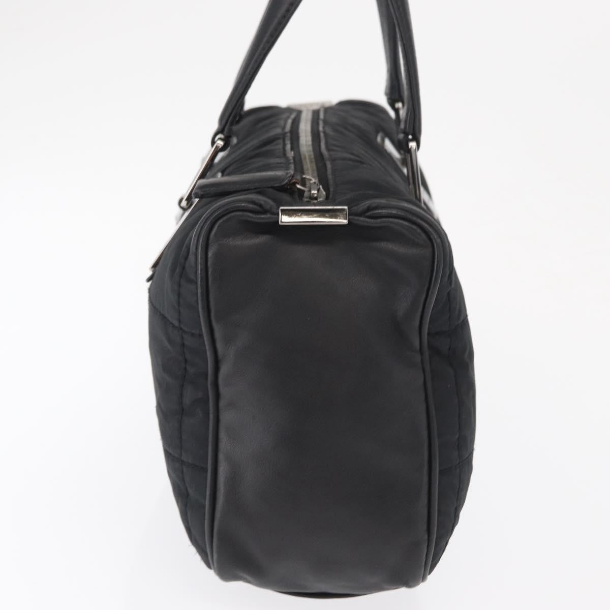Chanel Square Stitch Boston Bag Quilted Nylon Black Nylon Travel Bag Bag (Authentic Pre-Loved)