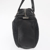 Chanel Square Stitch Boston Bag Quilted Nylon Black Nylon Travel Bag Bag (Authentic Pre-Loved)