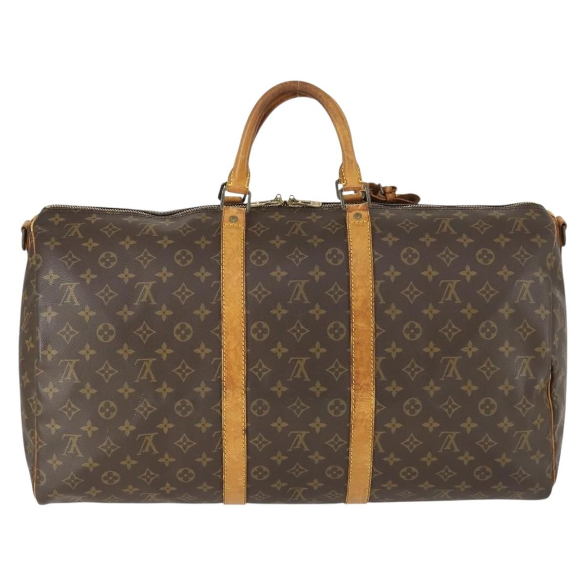 Louis Vuitton Keepall Bag Monogram Canvas Brown Canvas Travel Bag Bag (Pre-Loved)
