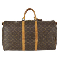 Louis Vuitton Keepall Bag Monogram Canvas Brown Canvas Travel Bag Bag (Pre-Loved)